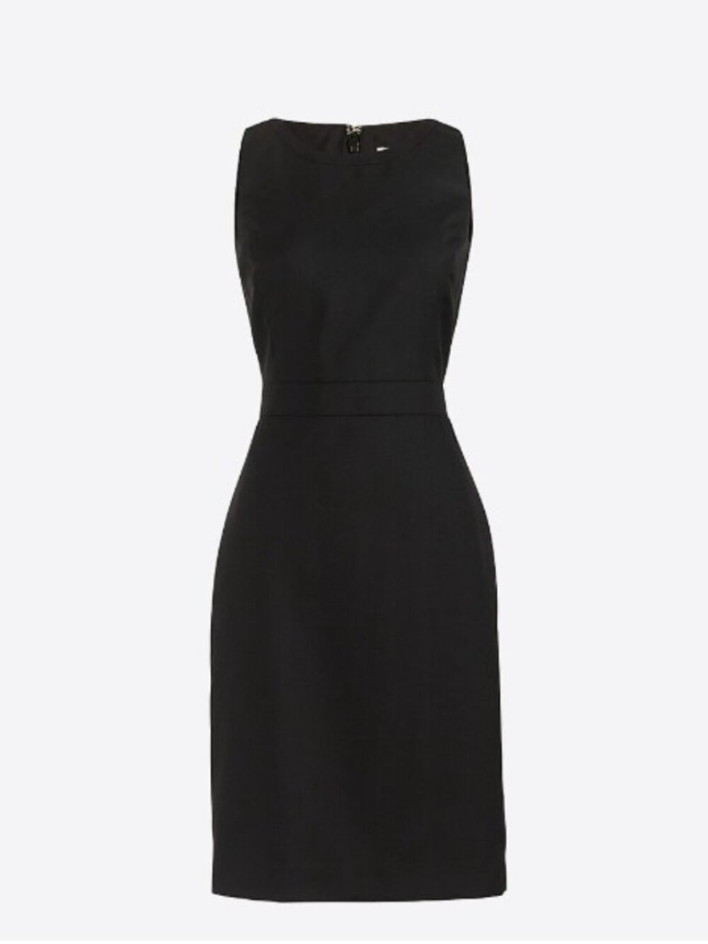Jโ Crew Factory Dress 00 Black Wool Blend Sleeveless Shift Midi Business Casual